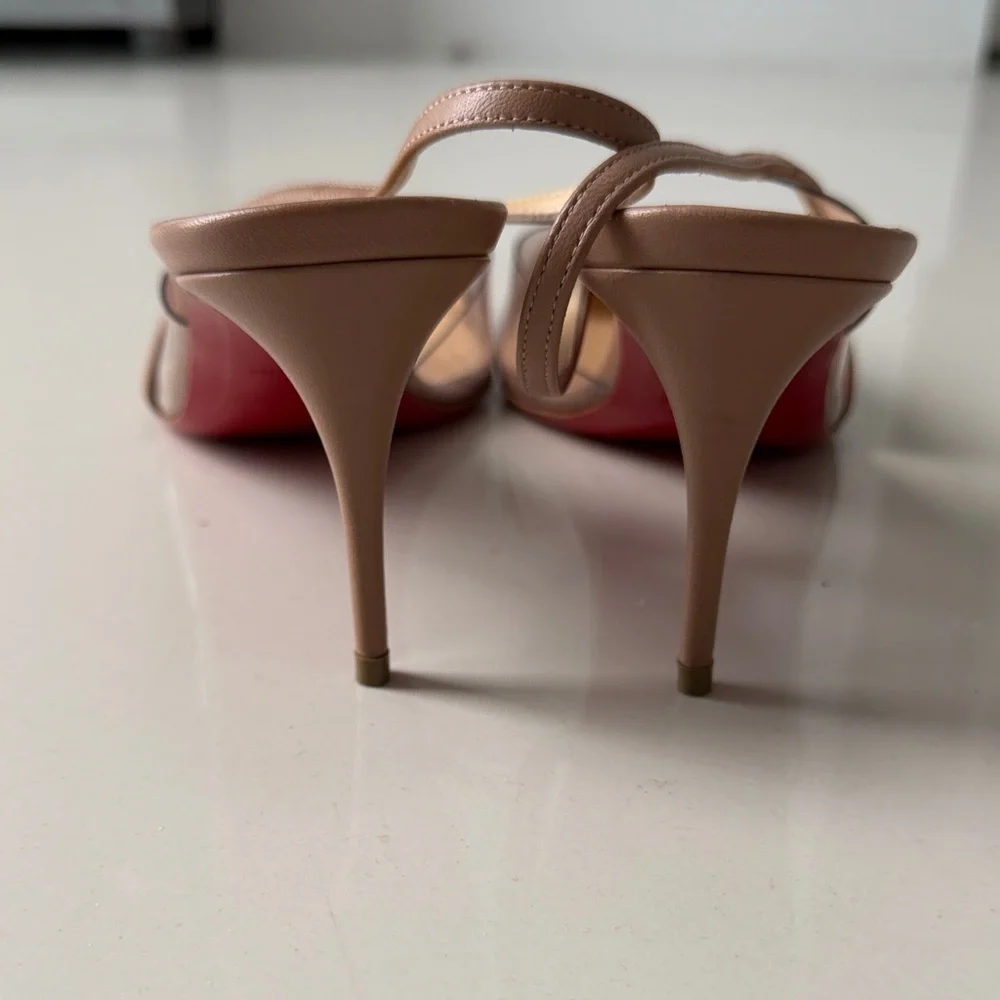 Christian Louboutin Nude Slingback Heels - Picture 3 of 6